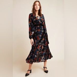 Anthropologie Hutch Women’s Deirdre Velvet Wrap Dress - Size XS